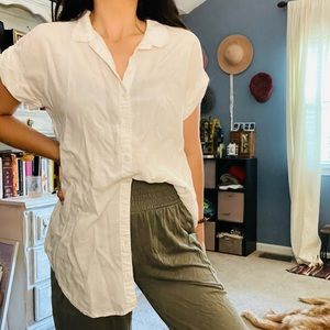 Linen classic collar button down